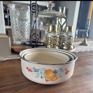 Corelle enamel nesting bowls